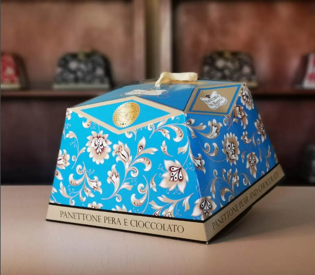Panettone mit Birne und Schocolade